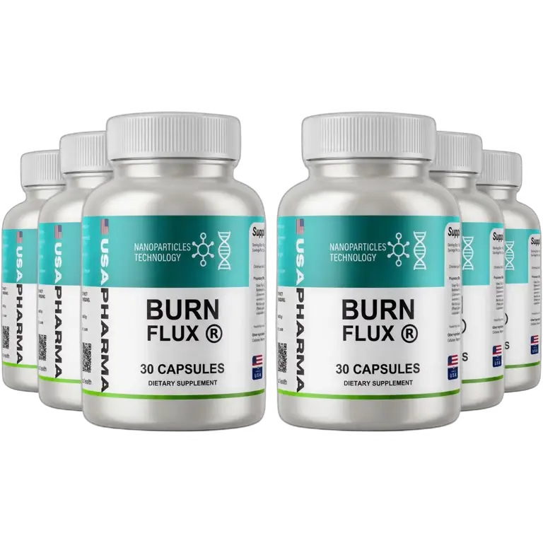 BURNFLUX 6 bottles: 180 day supply