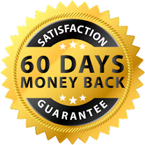 60-day satisfaction money-back guarantee badge